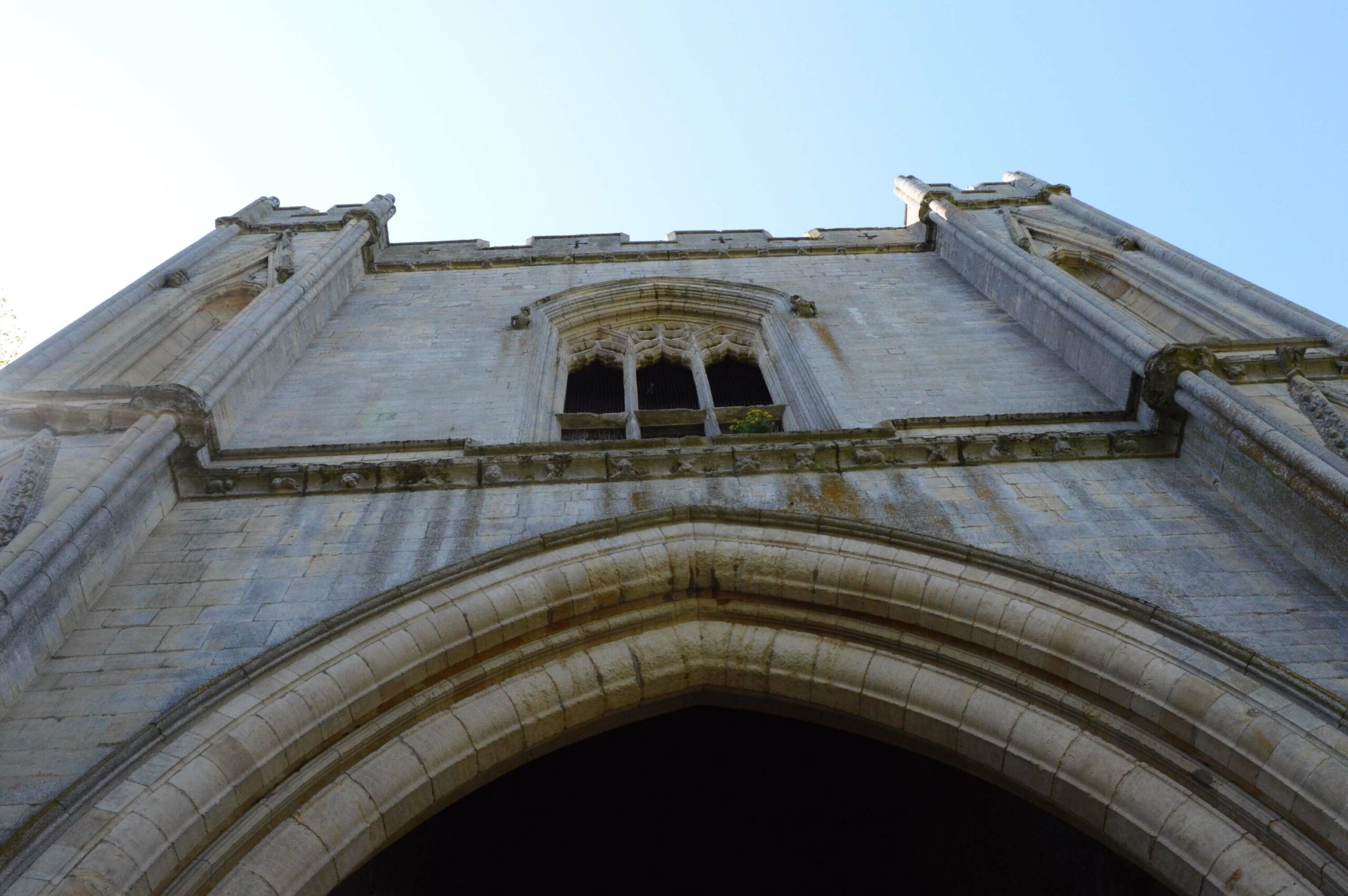Close up shot of the Abbeygate in Bury St Edmunds, Suffolk
